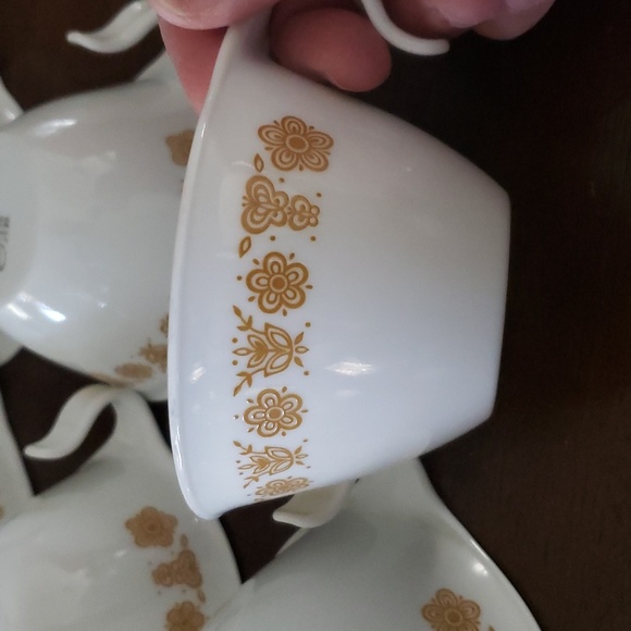 Vintage Corelle by Corning Butterfly Gold Tea Cups - Picture 8 of 10